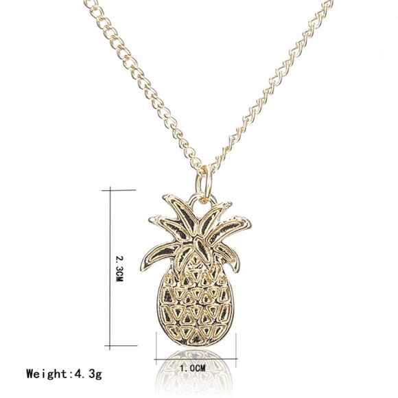 ✨3 for $32✨ pineapple golden charm necklace summer - Picture 3 of 3